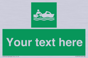 Custom sign safe condition Rescue boat